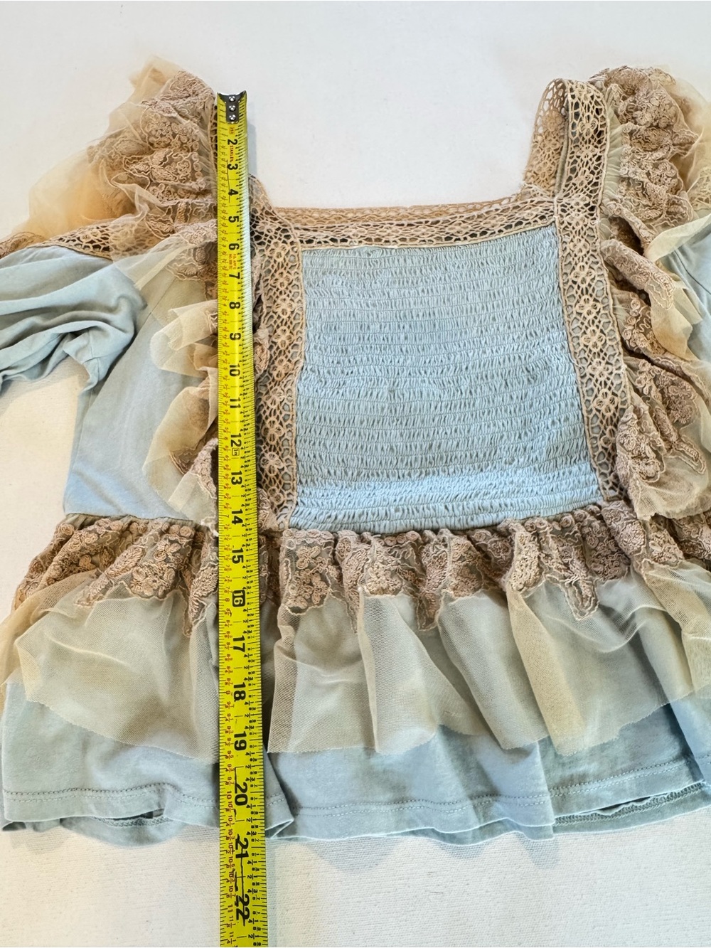 Anthropologie Forever That Girl Ruffled Lace Peplum Top Women’s M Romantic Boho - Picture 13 of 15